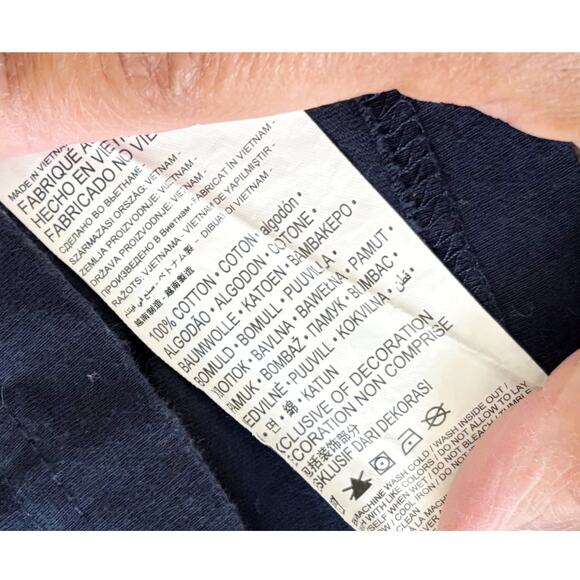 Nike Air Navy Blue Short Sleeve T-Shirt Boys Size M(6) - Picture 4 of 7